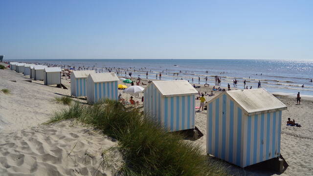 Cabines de plage à Hardelot 