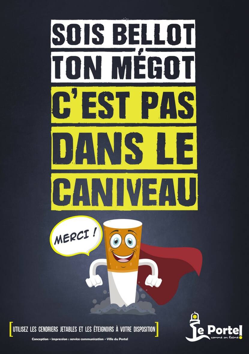 affiche zéro mégot